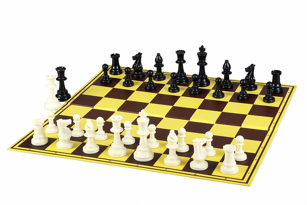 Tablero de ajedrez y damas de competición de 100 casillas, amarillo y marrón, con superficie lavable - Tablero de ajedrez y damas de competición de 100 casillas, amarillo y marrón, con superficie lavable