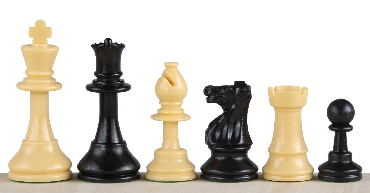 piezas de ajedrez Club Staunton nº 6, crema/negro (rey 96 mm) - piezas de ajedrez Club Staunton nº 6, crema/negro (rey 96 mm)