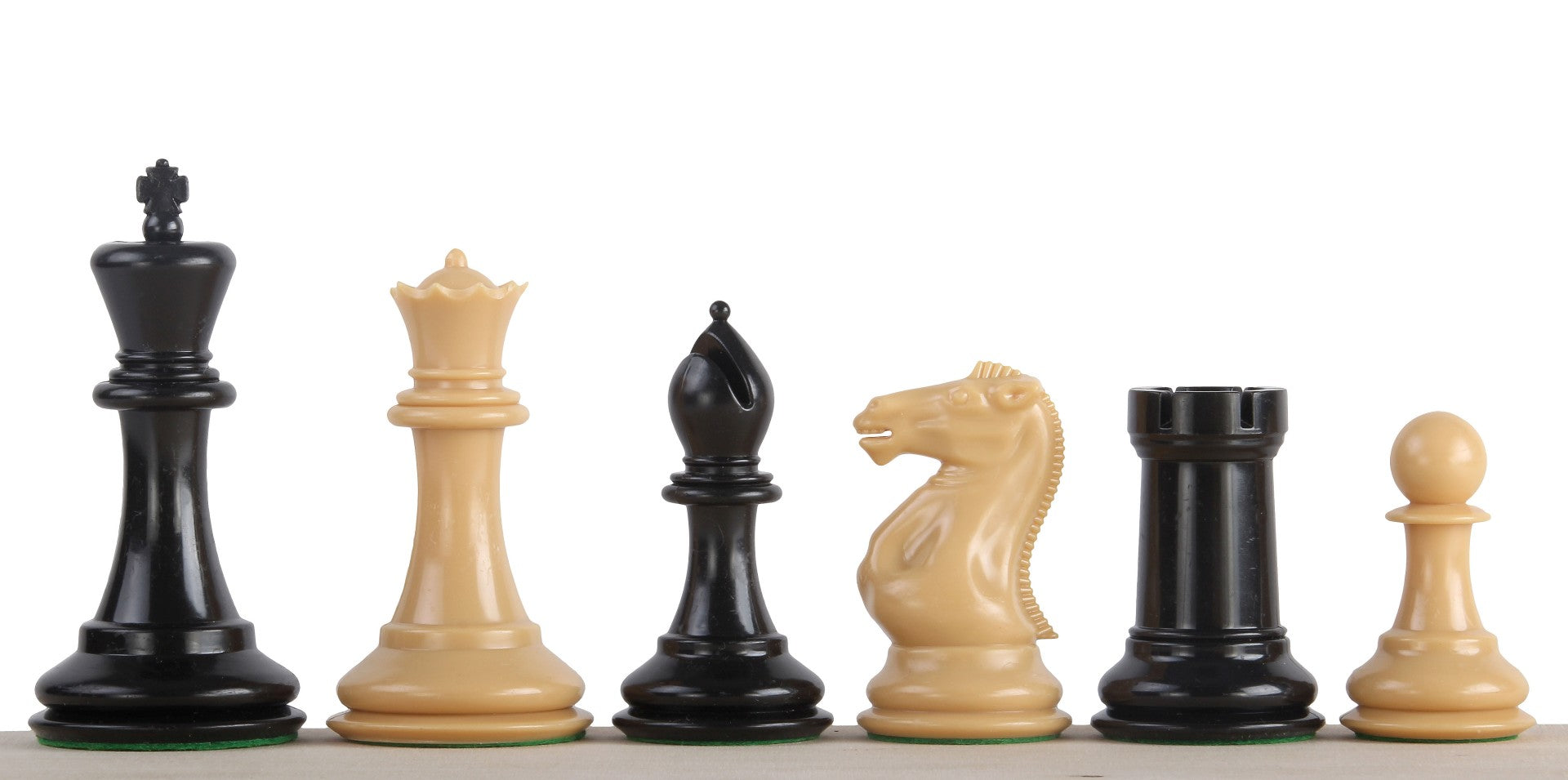 Figuras de ajedrez exclusivas Staunton nº 6, crema/negro, ponderadas de metal (rey 95 mm) - b3622ed5f2d3dc3c78d6196a71a3b45f