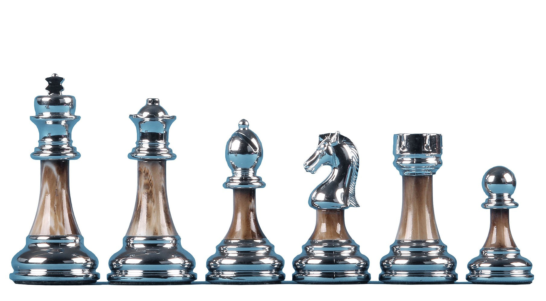 Figuras de ajedrez metalizadas de 3,5 pulgadas con eje de "piedra" - pesadas - cd46026da127c17b3a097aa73a8770c0