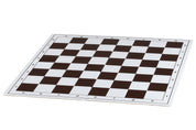 Tablero de ajedrez plegable de plástico n.º 6, blanco y negro