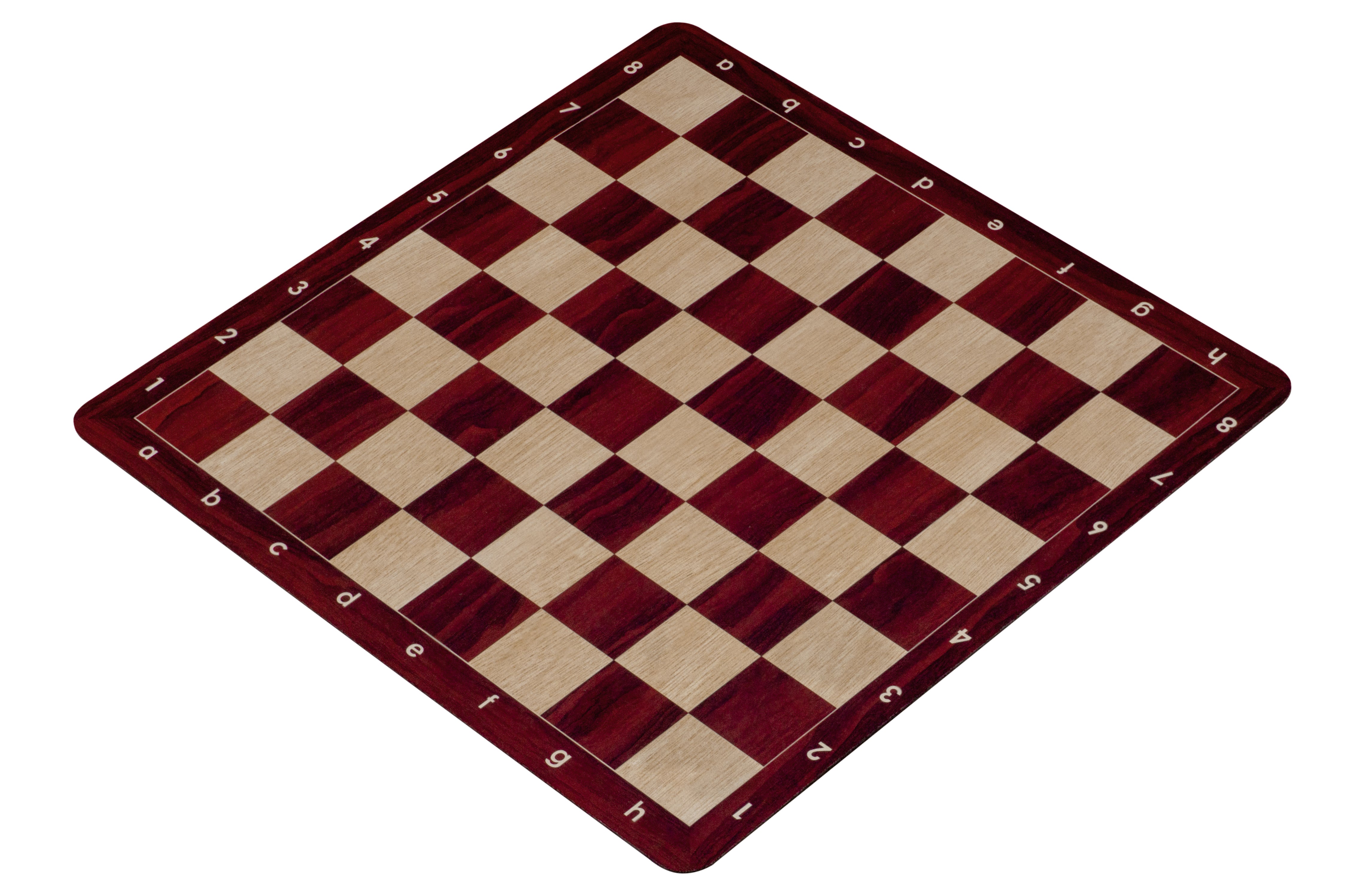 Tablero de ajedrez enrollable nº 6 (51 cm), fondo de MAHOGANIA antideslizante - Tablero de ajedrez enrollable nº 6 (51 cm), fondo de MAHOGANIA antideslizante