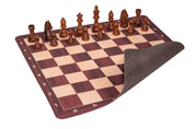Tablero de ajedrez enrollable nº 6 (51 cm), fondo de MAHOGANIA antideslizante