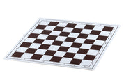 Tablero de ajedrez plegable de plástico nº 4, blanco y marrón