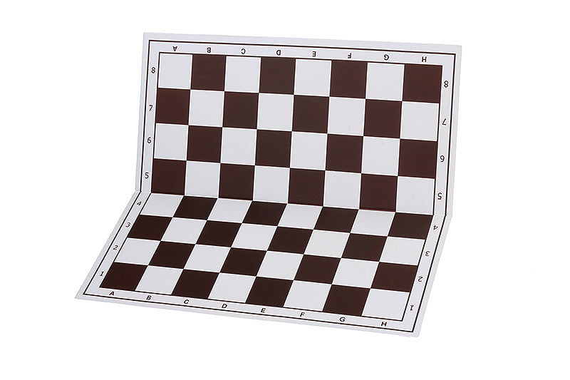 Tablero de ajedrez de plástico, plegable, blanco / marrón - Tablero de ajedrez de plástico, plegable, blanco / marrón
