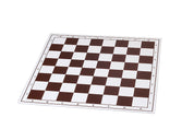 Tablero de ajedrez de plástico, plegable, blanco / marrón