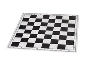 Tablero de ajedrez plegable de plástico n.º 6, blanco y negro