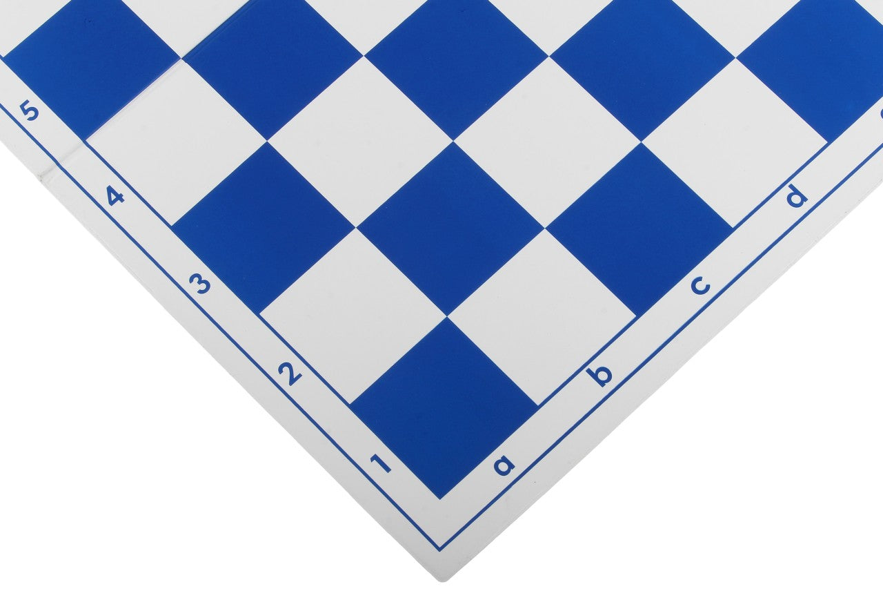 Tablero de ajedrez plegable de plástico n.º 6, blanco y azul - Tablero de ajedrez plegable de plástico n.º 6, blanco y azul