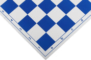 Tablero de ajedrez plegable de plástico n.º 6, blanco y azul