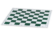 Tablero de ajedrez plegable de plástico n.º 6, blanco y verde