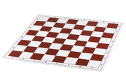 Tablero de ajedrez plegable de plástico n.º 6, blanco y rojo