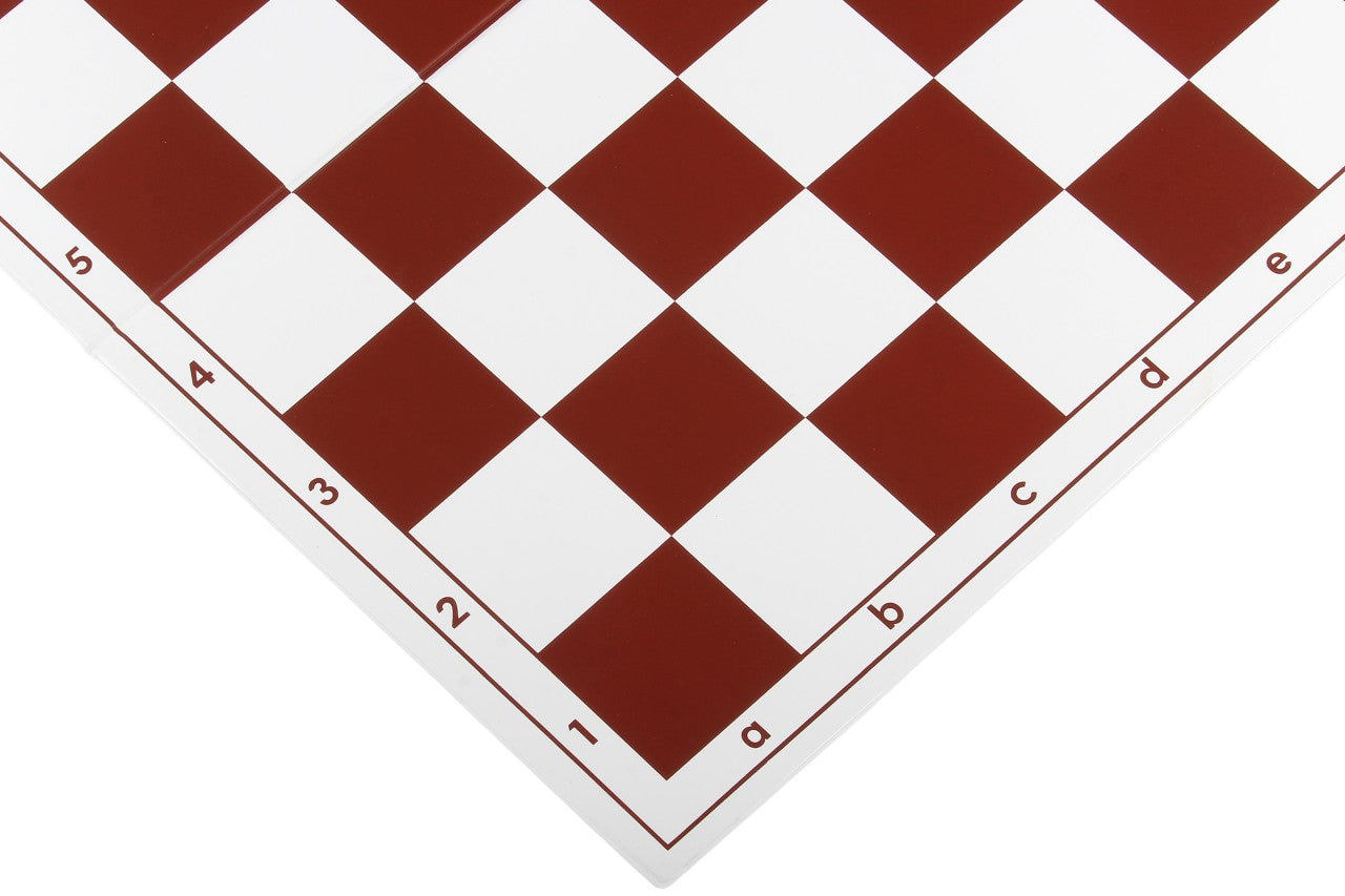 Tablero de ajedrez plegable de plástico n.º 6, blanco y rojo - Tablero de ajedrez plegable de plástico n.º 6, blanco y rojo