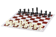 Tablero de ajedrez plegable de plástico n.º 6, blanco y rojo