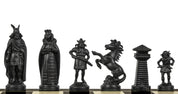 piezas de ajedrez estilizadas vireyas, crema y negro (rey 98 mm)