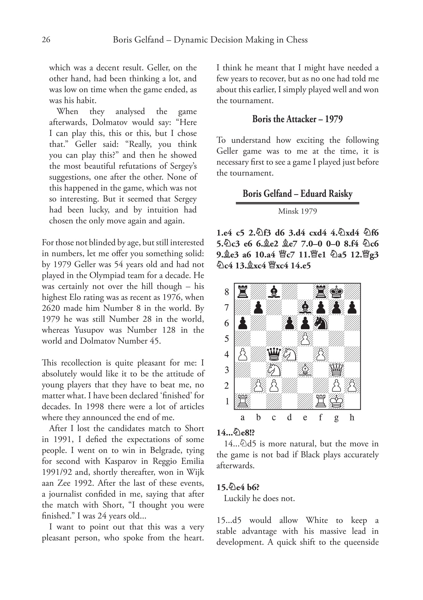 Dynamic Decision Making in Chess by Boris Gelfand (softcover) - 95e36e6e7fd0cf268c3b84903cd7ec0b