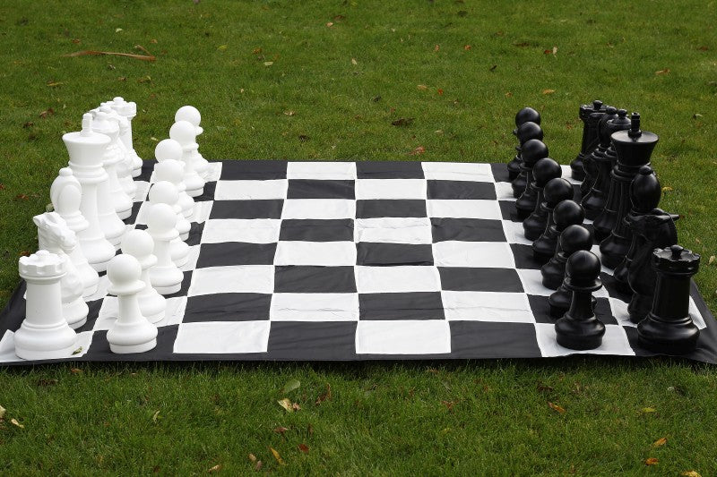 Juego de ajedrez para exterior / jardín (rey 40 cm) - figuras + tablero de ajedrez de nylon - 2337bdbfcf3b1ecb7845695433390962