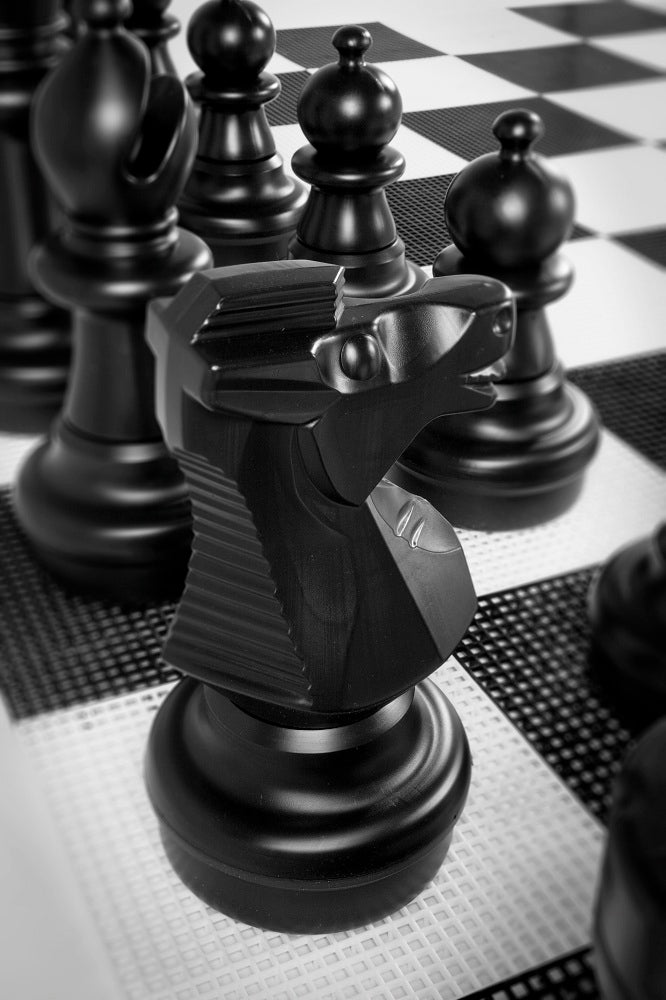 Juego de ajedrez para exterior / jardín (rey 64 cm) - figuras + tablero de ajedrez de plástico - 49727698333ced9c32f82a156c4c93a9