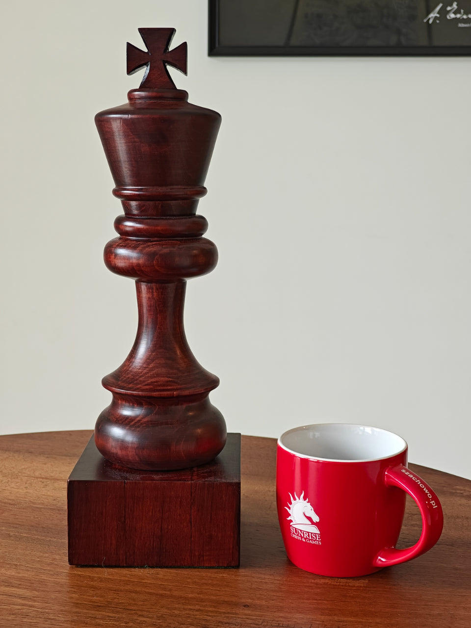 Copa de ajedrez de madera - Rey Negro - Copa de ajedrez de madera - Rey Negro