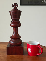 Copa de ajedrez de madera - Rey Negro