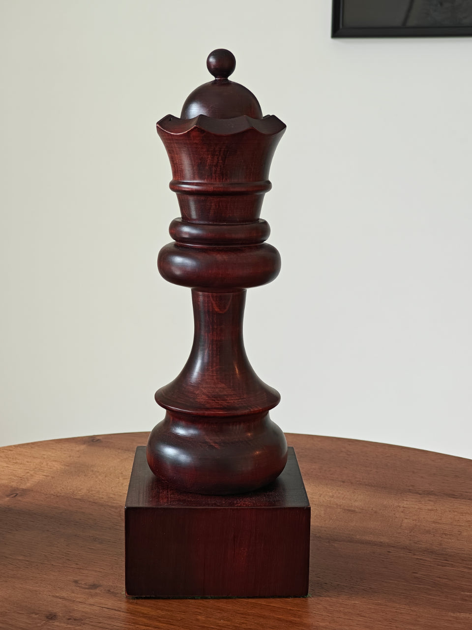 Copa de ajedrez de madera - reina negra - Copa de ajedrez de madera - reina negra