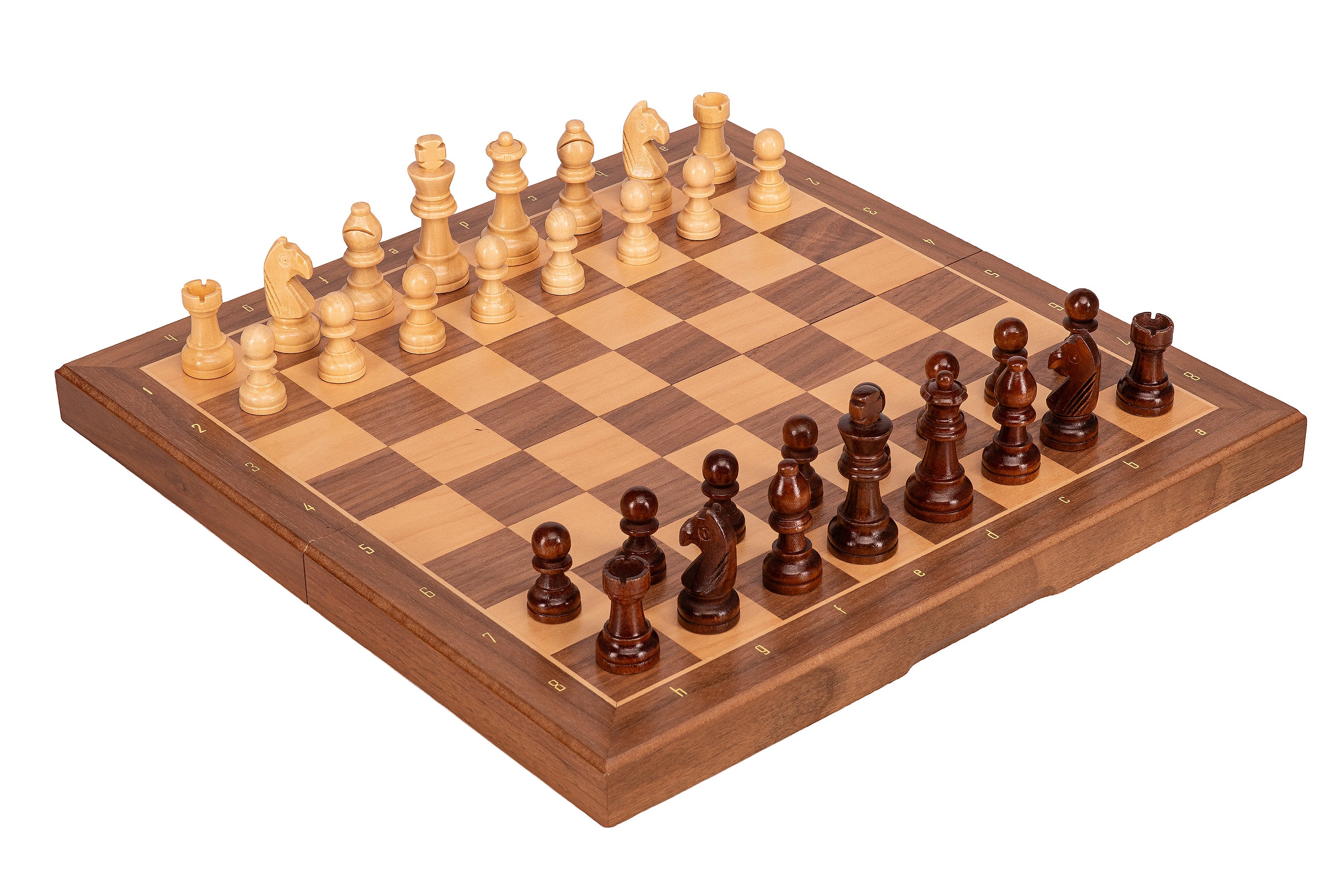 Ajedrez magnético en madera de nogal (33 x 33 cm) - Ajedrez magnético en madera de nogal (33 x 33 cm)