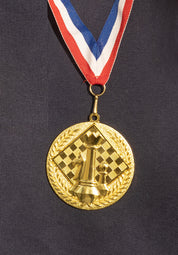 Medalla de oro de ajedrez - redonda