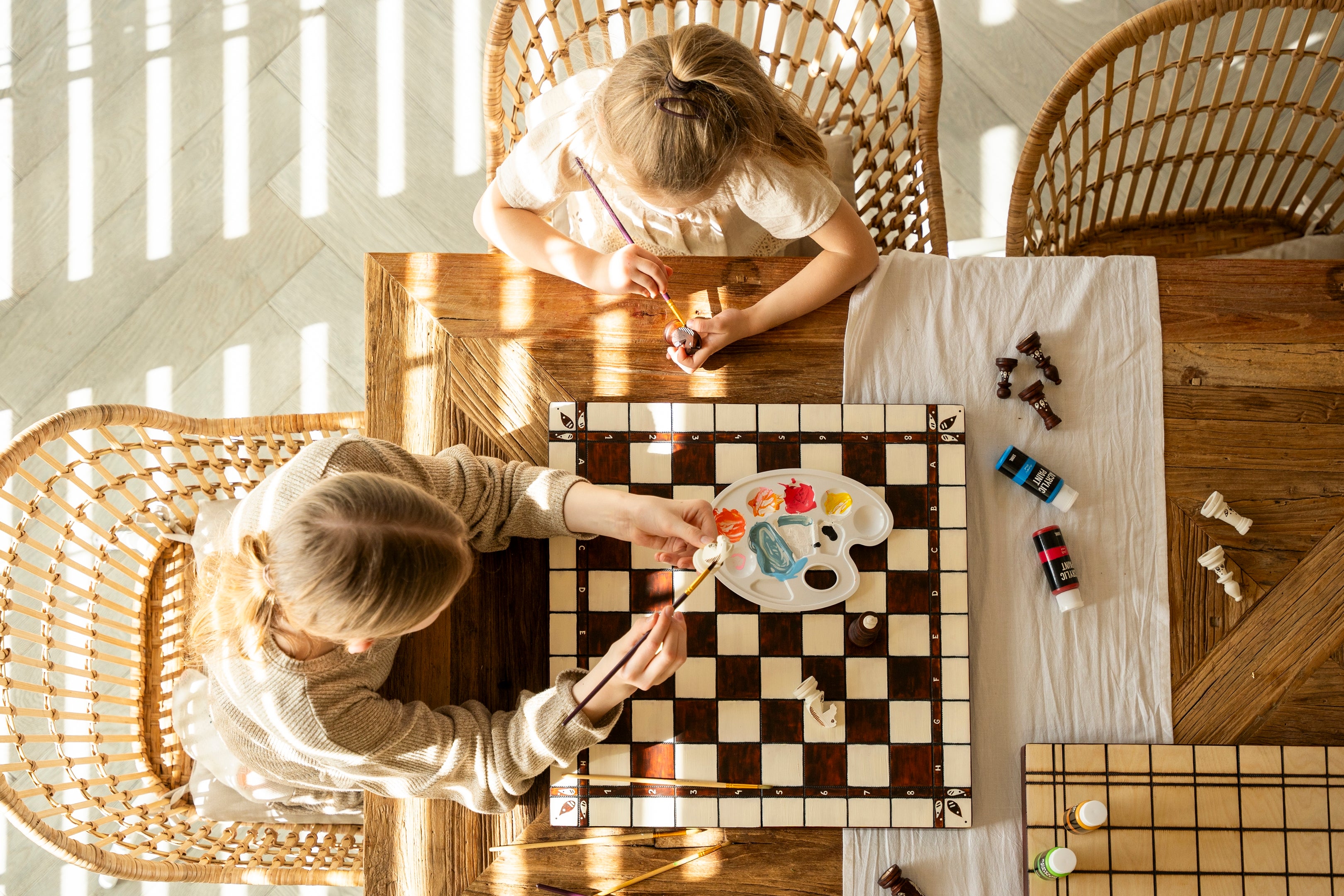 Caja de ajedrez para pintar y montar tú mismo (48x48cm) - DIY chess art - Caja de ajedrez para pintar y montar tú mismo (48x48cm) - DIY chess art