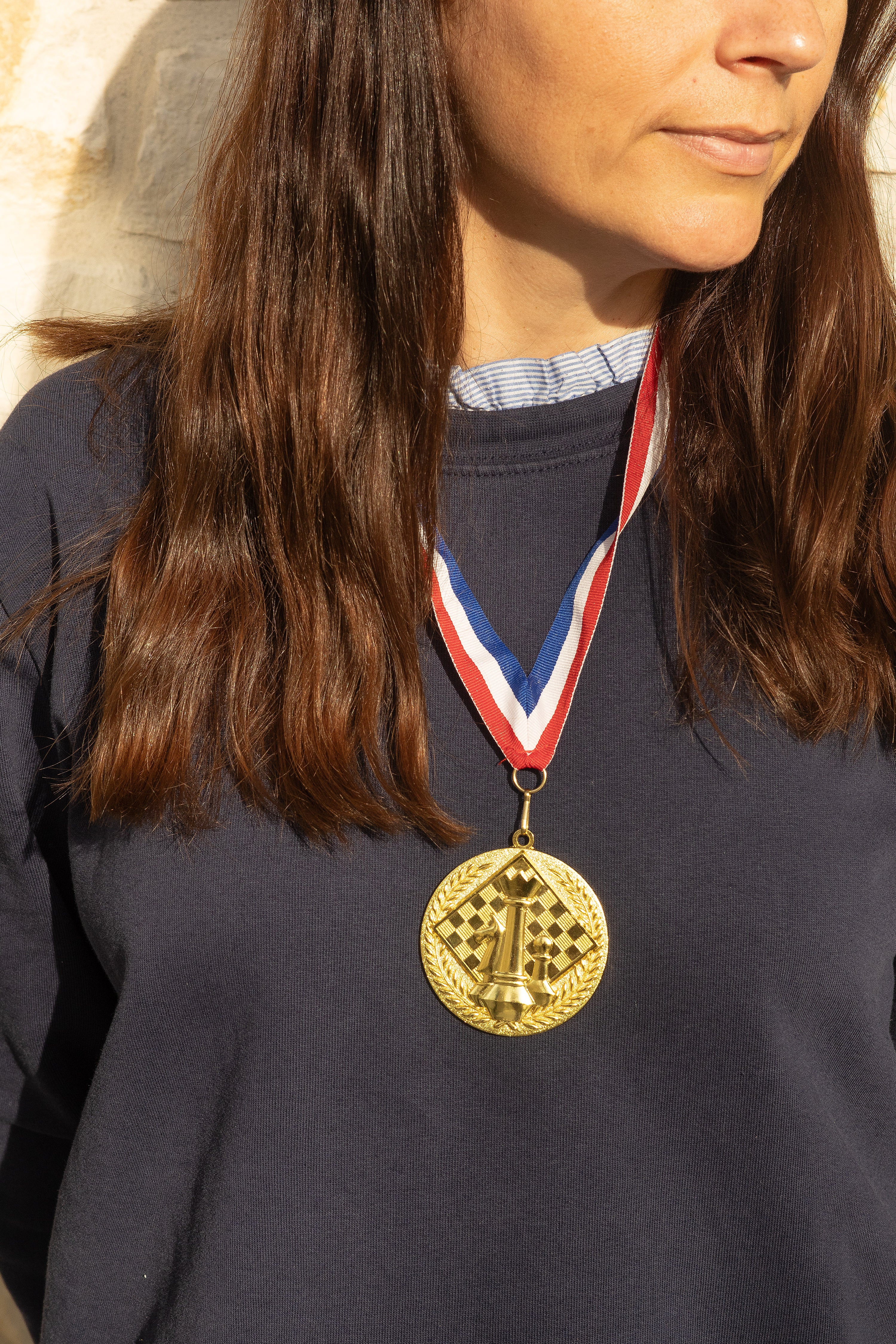 Medalla de oro de ajedrez - redonda - Medalla de oro de ajedrez - redonda