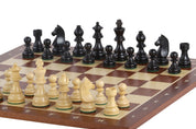Juego de ajedrez intemporal - tablero (casilla 50 mm), piezas (rey 90 mm)