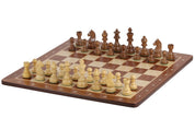 Juego de ajedrez de torneo nº 6 - tablero de 58 mm + piezas de German Knight 3,75"