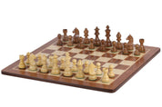 Juego de ajedrez de torneo nº 6 - tablero de 58 mm + piezas de German Knight 3,5"