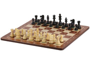 Juego de ajedrez French Lardy: tablero (casillas de 50 mm), piezas (rey de 90 mm)