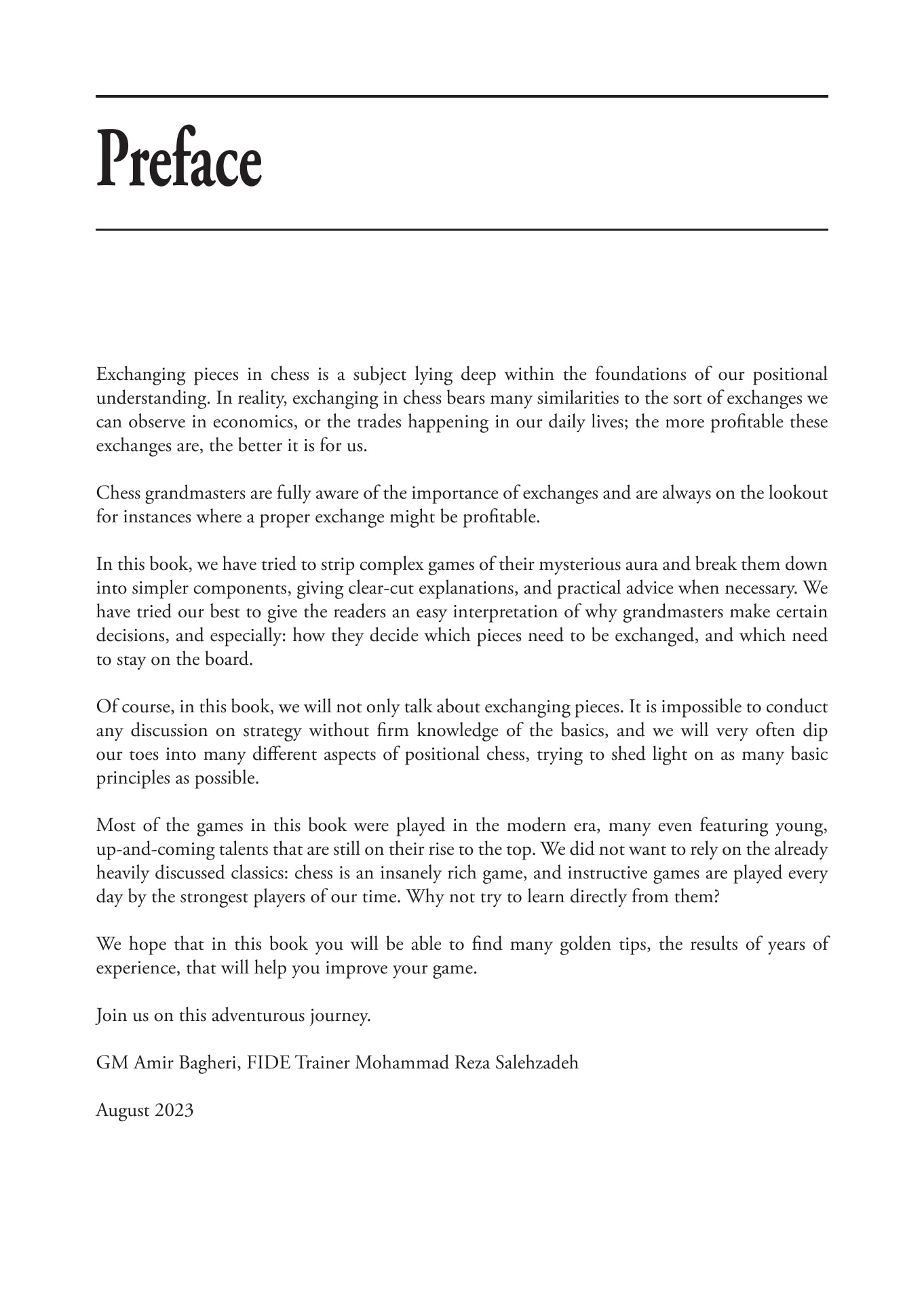 Understanding Chess Exchanges by Bagheri & Salehzadeh - 1d946999c099602c2695c493ba85fb55