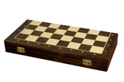 Caja de ajedrez de madera con compartimento (40 x 40 cm)