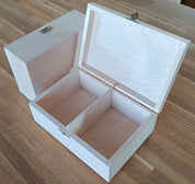 Caja de madera para guardar piezas Staunton n.º 5 (altura del rey: 90 mm) - madera sin tratar