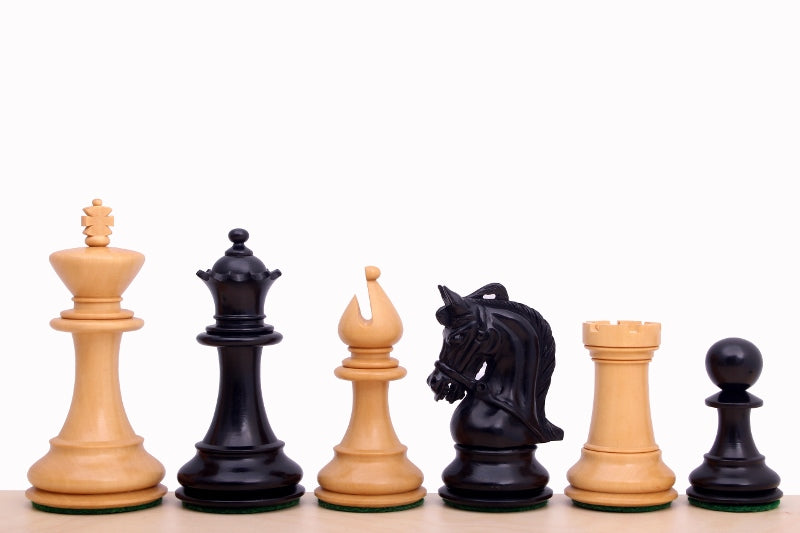 Piezas de ajedrez Corinthian ebonisadas 4'' - Piezas de ajedrez Corinthian ebonisadas 4''