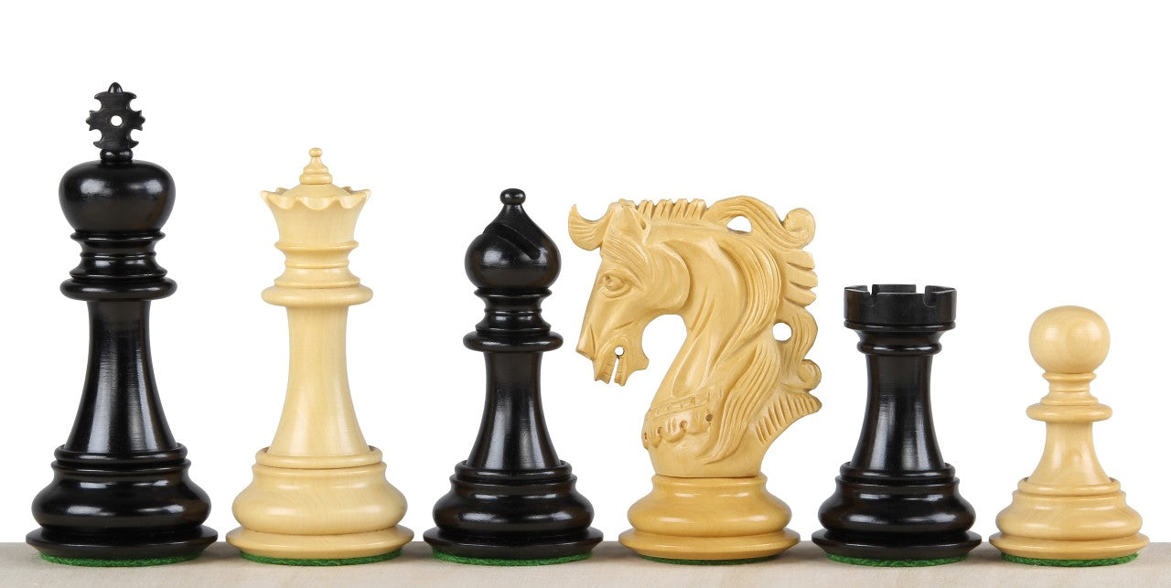 piezas de ajedrez de Elvis en ébano, 10,8 cm - piezas de ajedrez de Elvis en ébano, 10,8 cm