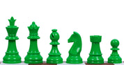 Staunton piezas de ajedrez 6, plástico (rey 95 mm) - verde