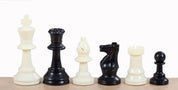 piezas de ajedrez Staunton n.º 4, blancas/negras (rey de 78 mm) - ajedrez de plástico