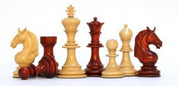 piezas de ajedrez Unicorn de madera de padouk, 10,8 cm