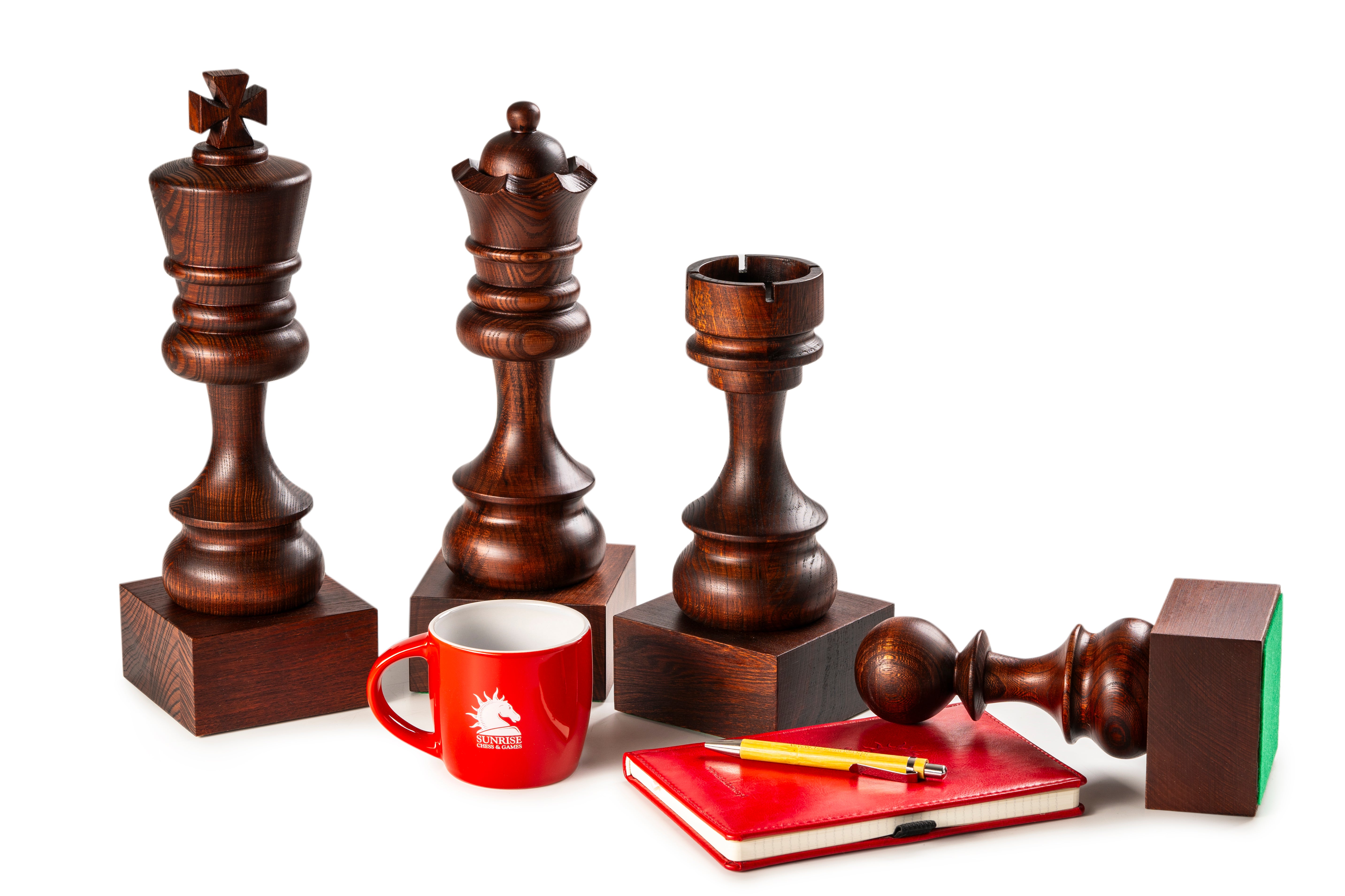 Copa de ajedrez de madera - reina negra - Copa de ajedrez de madera - reina negra