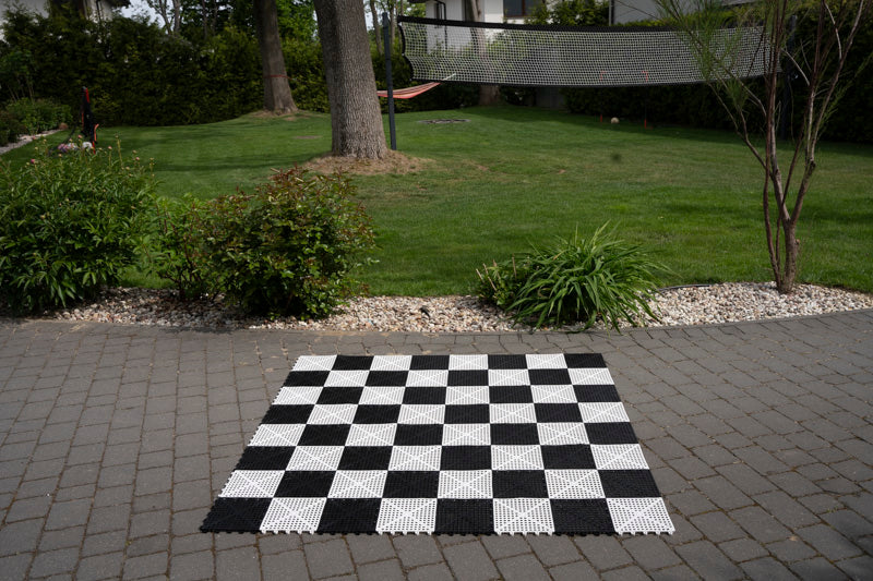 Tablero de ajedrez gigante de plástico para jugar al ajedrez y a las damas en el jardín y al aire libre (casillas de 21 x 21 cm) - Tablero de ajedrez gigante de plástico para jugar al ajedrez y a las damas en el jardín y al aire libre (casillas de 21 x 21 cm)