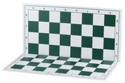 Tablero de ajedrez plegable de plástico n.º 6, blanco y verde