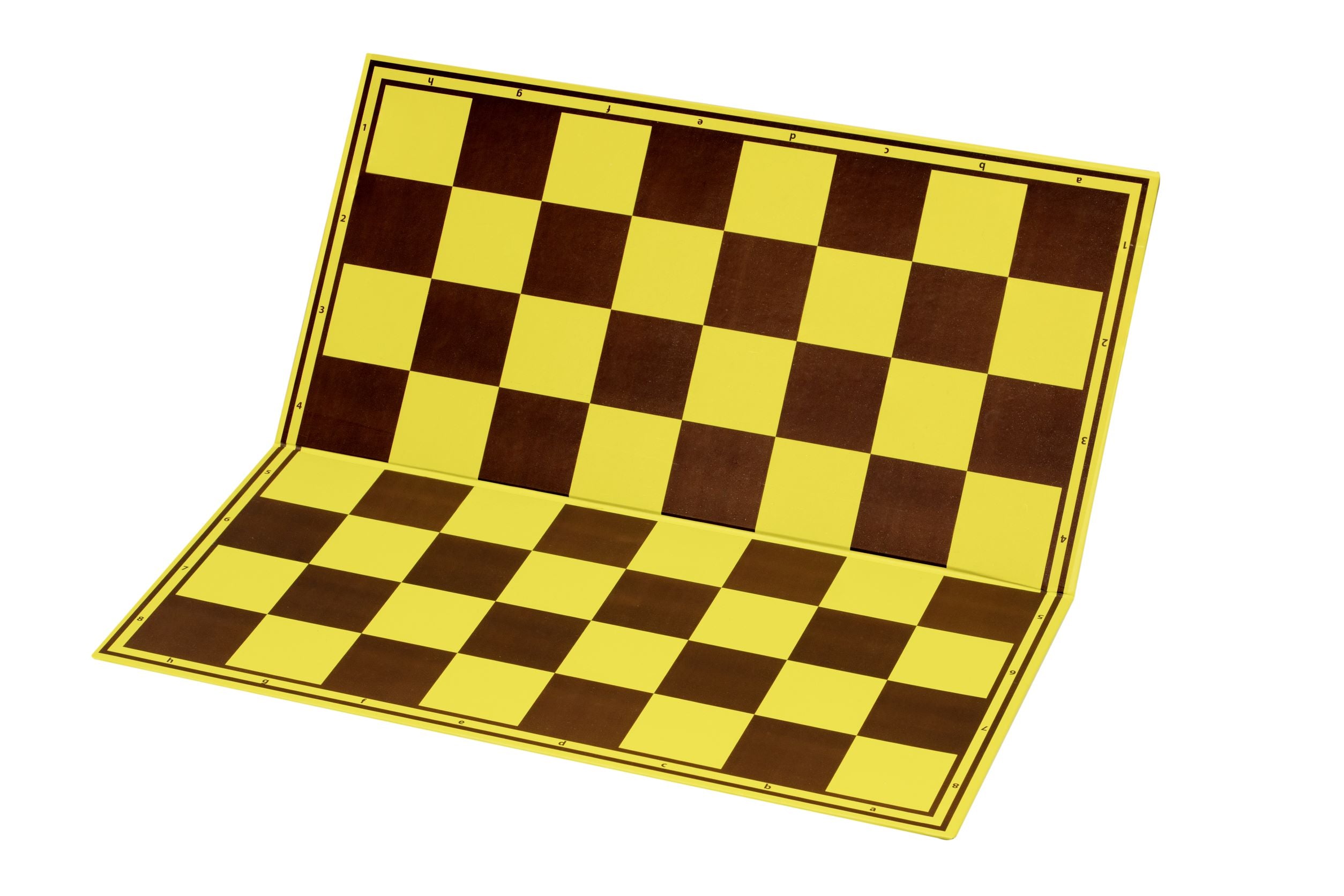 Tablero de ajedrez de torneo de cartón, amarillo y marrón, superficie protegida por ambas caras - Tablero de ajedrez de torneo de cartón, amarillo y marrón, superficie protegida por ambas caras