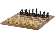 No5 Tablero de ajedrez de nogal+ 3.5 Piezas Ebonizadas Francesas