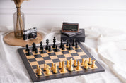 Juego de ajedrez Timeless - tablero (casilla 58mm), piezas (rey 96mm)
